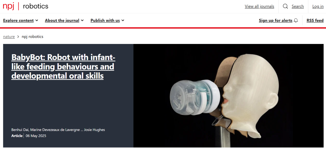 重大突破！会吸奶、呕吐、成长的婴儿机器人，正在改变儿科医学 | npj Robotics发表